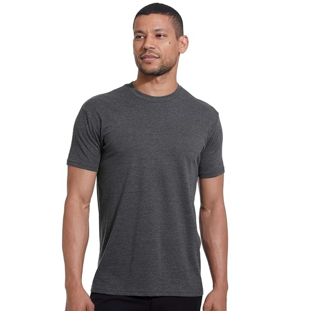 Men's Workout Shirt Short Sleeve Muscle Shirt Gray M Gym Revolution